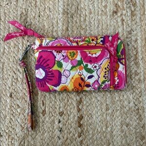 Vera Bradley Pink Floral Wristlet